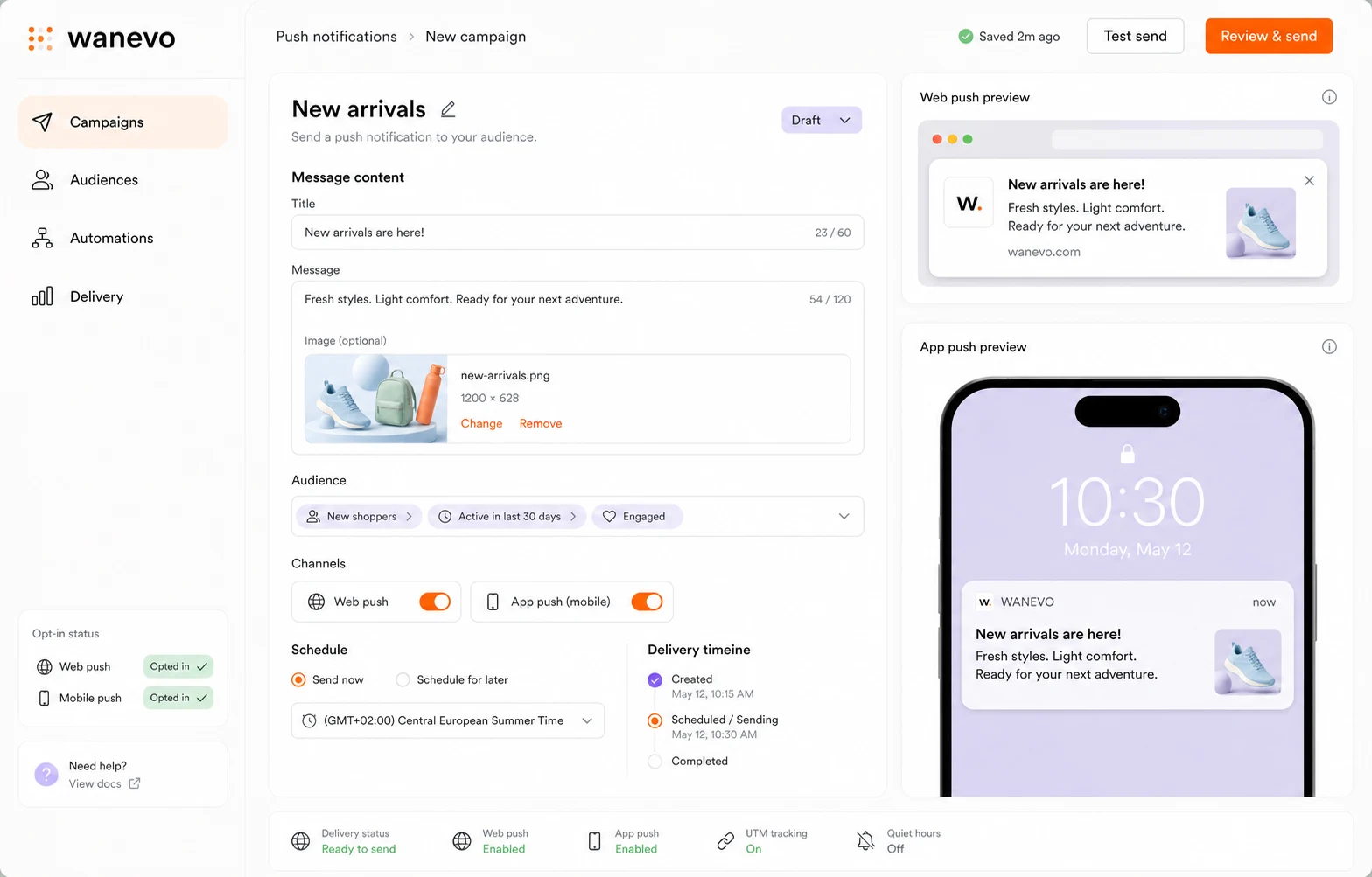 Push notifications